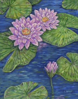 Picture of IMPRESSIONS OF WATER LILIES I