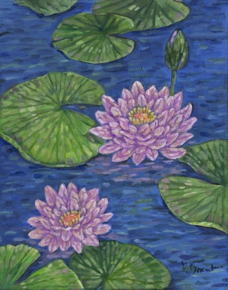 Picture of IMPRESSIONS OF WATER LILIES II