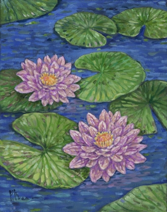 Picture of IMPRESSIONS OF WATER LILIES III
