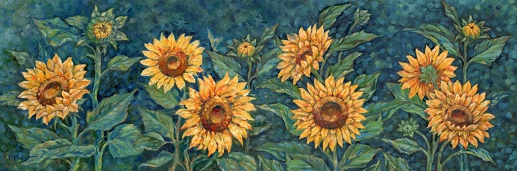 Picture of IMPRESSIONS OF SUNFLOWERS HORIZONTAL III