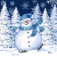 Picture of ICY SNOWMAN VII - NAVY