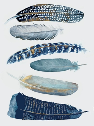 Picture of BLUE AND GOLD FEATHERS II