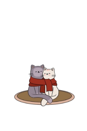 Picture of CUTE CAT COUPLE