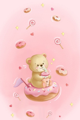 Picture of TEDDY BEAR AND DONUT CAKE