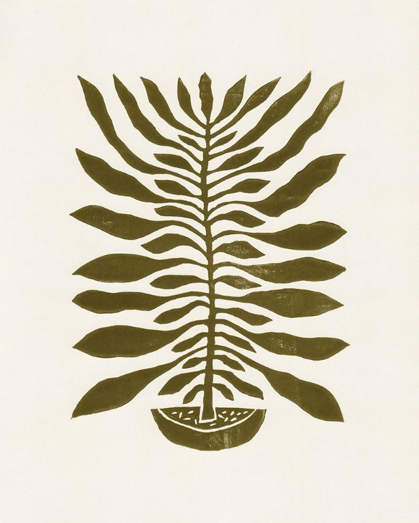 Picture of NE HUNDRED-LEAVED PLANT #22 / LINO PRINT