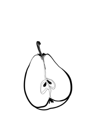 Picture of LINE ART HALF PEAR