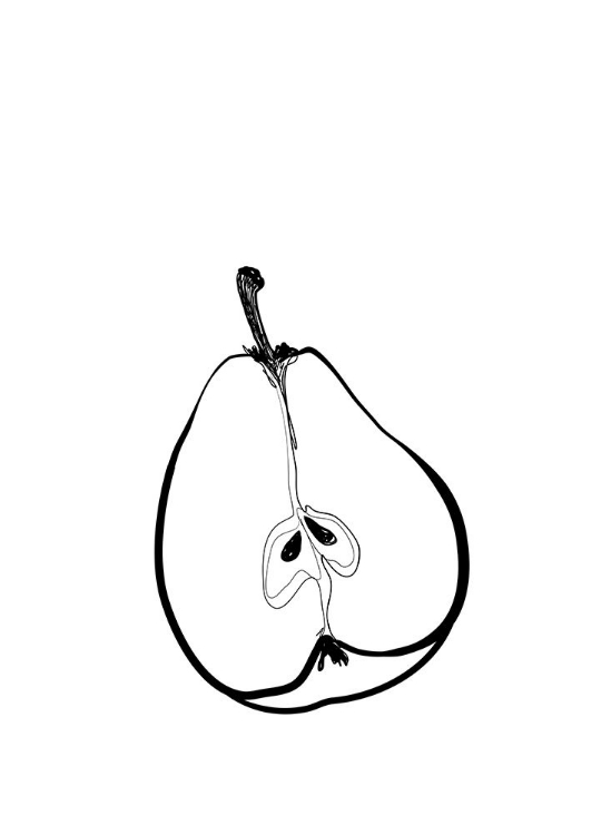 Picture of LINE ART HALF PEAR