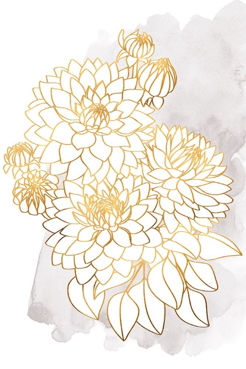 Picture of PACEY BOUQUET IN GOLD AND GREY