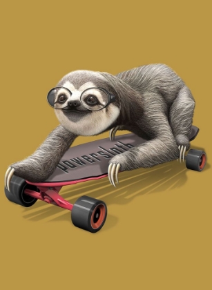 Picture of SLOTH ON SKATEBOARD