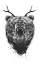 Picture of ANGRY BEAR WITH ANTLERS