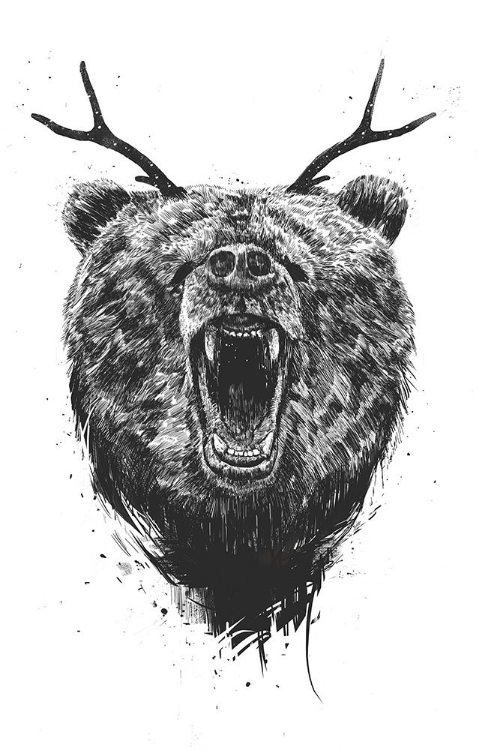 Picture of ANGRY BEAR WITH ANTLERS