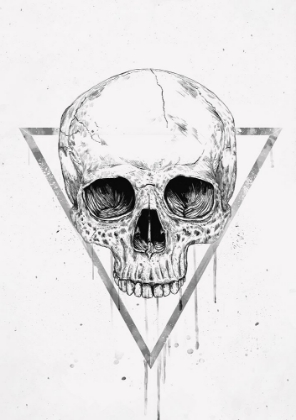 Picture of SKULL IN A TRIANGLE (BW)