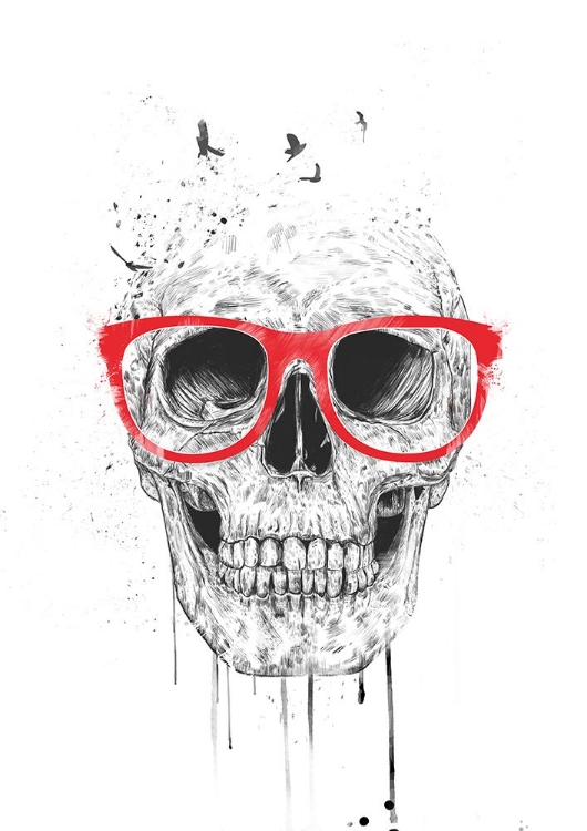 Picture of SKULL WITH RED GLASSES