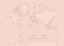 Picture of INSPIRATIONAL PINK AND GOLD WORLD MAP