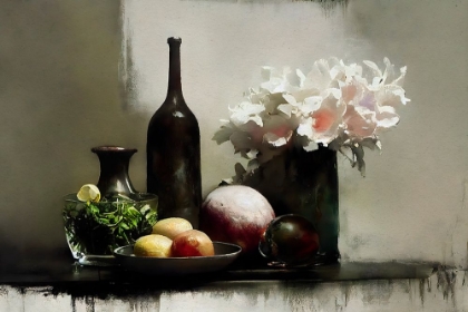 Picture of STILLLIFE WITH BLACK BOTTLE