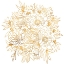 Picture of NANETTE LINE ART BOUQUET IN GOLD