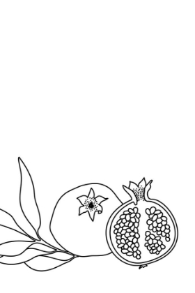 Picture of POMEGRANATE LINE ART