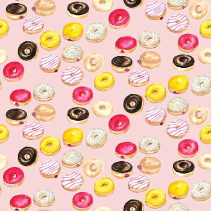 Picture of WATERCOLOR DONUTS PATTERN IN PINK
