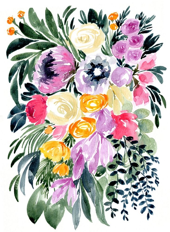 Picture of URJA LOOSE FLORAL WATERCOLOR BOUQUET