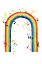 Picture of RAINBOW WATERCOLOR WITH SPLATTERS