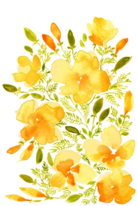 Picture of WATERCOLOR CALIFORNIA POPPIES QUAD 1