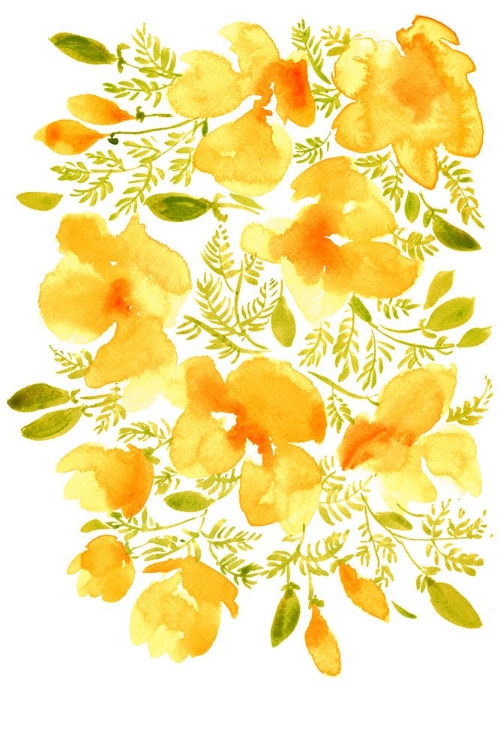 Picture of WATERCOLOR CALIFORNIA POPPIES QUAD 3