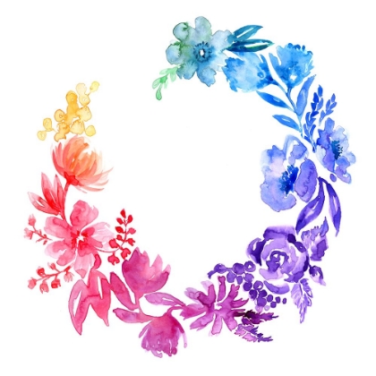 Picture of OMBRE WATERCOLOR WREATH