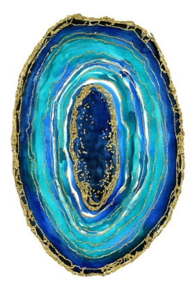 Picture of TURQUOISE AND BLUE GEODE