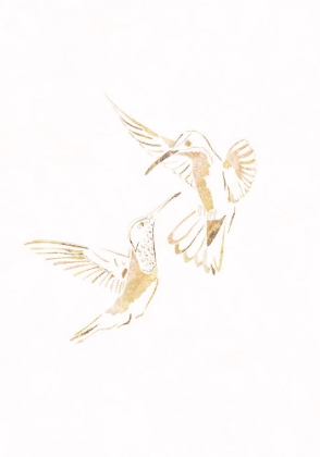 Picture of GOLD HUMMINGBIRD LINE ART SILHOUETTES 4