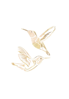 Picture of GOLD HUMMINGBIRD LINE ART SILHOUETTES 2