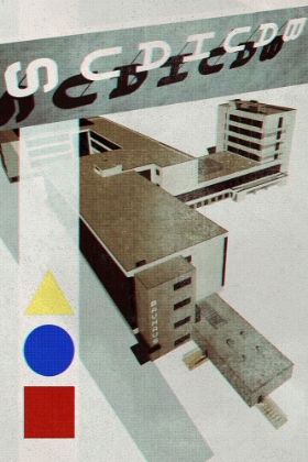 Picture of BAUHAUS DESSAU ARCHITECTURE IN VINTAGE MAGAZINE STYLE III