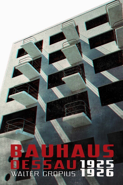 Picture of BAUHAUS DESSAU ARCHITECTURE IN VINTAGE MAGAZINE STYLE VII