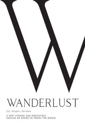 Picture of WANDERLUST DEFINITION TYPOGRAPHY ART