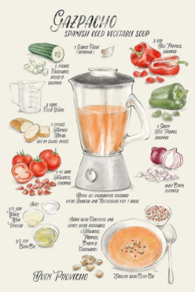 Picture of GAZPACHO ILLUSTRATED RECIPE IN ENGLISH