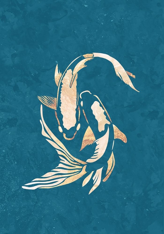 Picture of GOLD BLUE KOI FISH