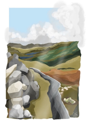 Picture of DIAMOND HILL-IRELAND-CONNEMARA ART PRINT