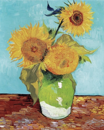 Picture of VASE WITH THREE SUNFLOWERS