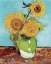 Picture of VASE WITH THREE SUNFLOWERS