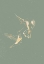 Picture of SAGE GREEN GOLD HUMMINGBIRDS