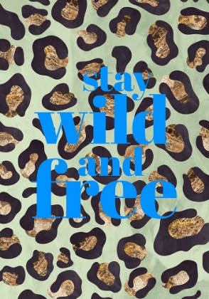 Picture of WILD AND FREE LEOPARD PRINT TYPOGRAPHY