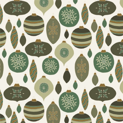 Picture of BAUBLES PATTERN GREEN AND GOLD