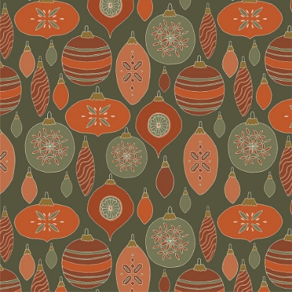 Picture of BAUBLES PATTERN RED GREEN GOLD
