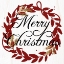 Picture of MERRY CHRISTMAS WREATH REDS