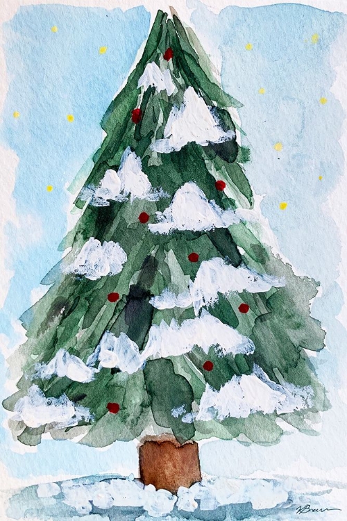 Picture of CHRISTMAS TREE WATERCOLOR 2