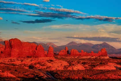 Picture of GLOWING ROCK TOWERS AT SUNSET