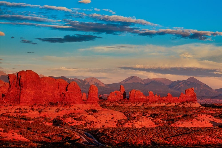 Picture of GLOWING ROCK TOWERS AT SUNSET