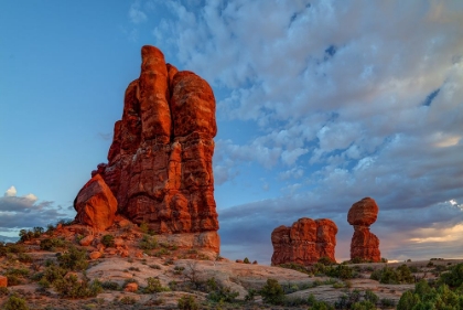 Picture of WATCHFUL TOWERS AT SUNSET
