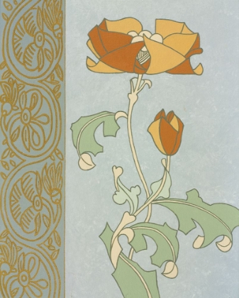 Picture of TAN TULIP WITH LEFT BORDER