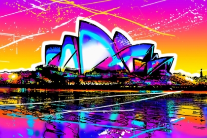 Picture of C002 COLORFUL CITYVIEW SIDNEY OPERA HOUSE