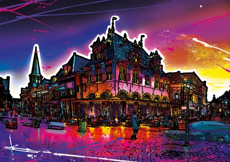 Picture of C004 COLORFUL CITYVIEW OF DUTCH CITY OF HOORN
